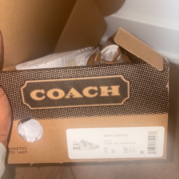 Coach Soho Sneakers in Mixed Signature - Women’s Size 5 - Picture 2 of 2